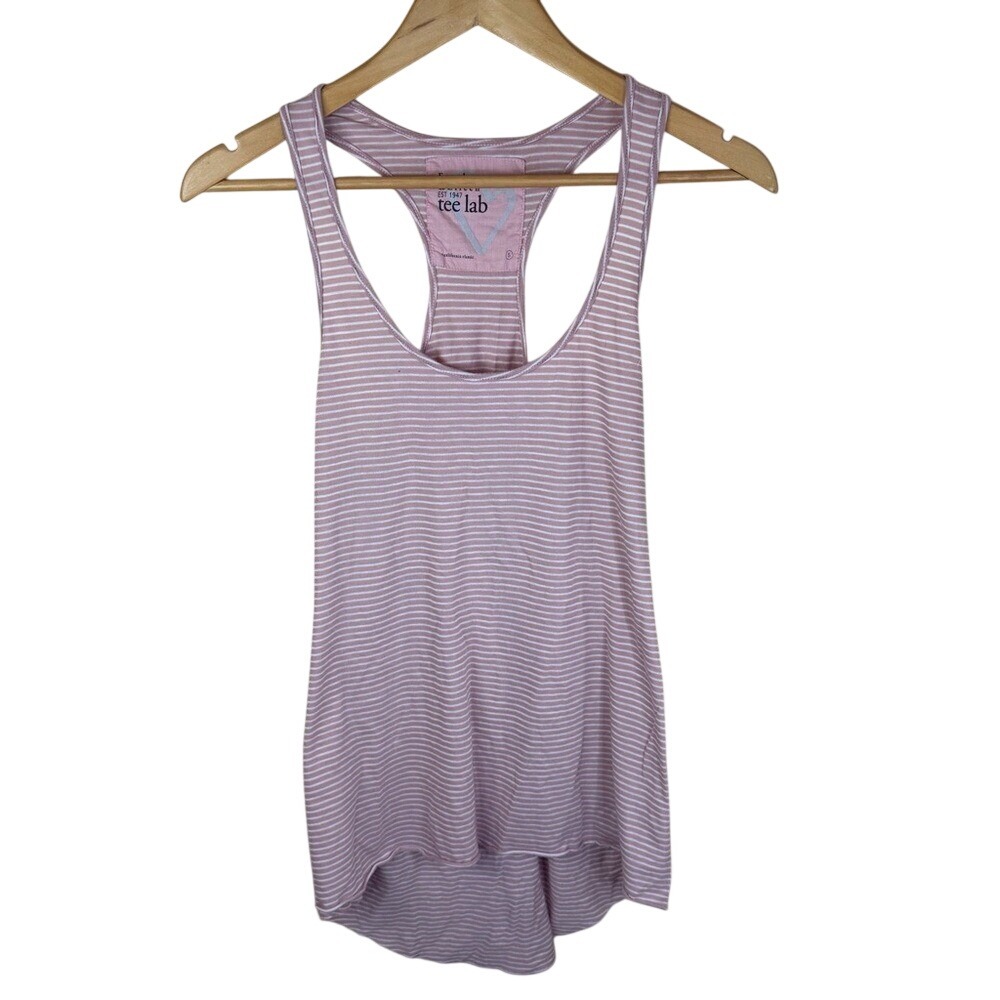 Frank & Eileen Racerback‎ Striped Mauve Asymmetrical Tank Size Small Travel